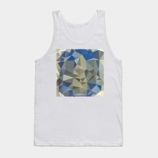 Cornflower Blue Abstract Low Polygon Background Tank Top